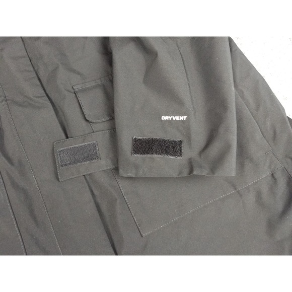 North Face DryVent Trench Rain Jacket Women XXL Black Hooded Elasticized Back - Picture 8 of 16